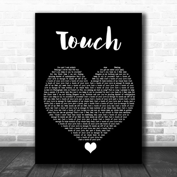 Little Mix Touch Black Heart Song Lyric Quote Music Print