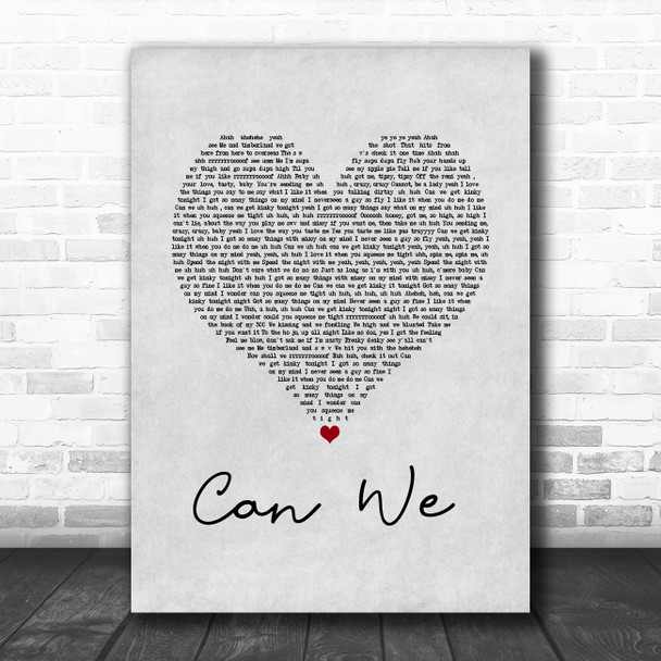 SWV Can We Grey Heart Song Lyric Quote Music Print