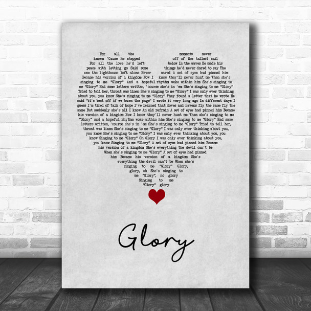 Dermot Kennedy Glory Grey Heart Song Lyric Quote Music Print