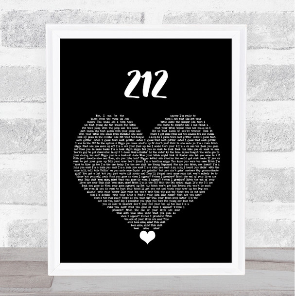 Azealia Banks 212 Black Heart Song Lyric Quote Music Print