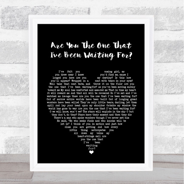 Nick Cave & The Bad Seeds Are You The One That I've Been Waiting For Black Heart Song Lyric Wall Art Print