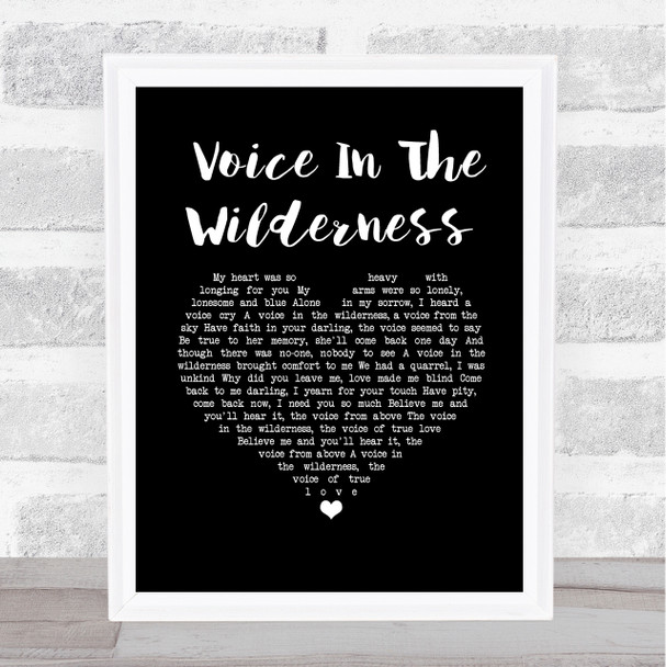 Cliff Richard A Voice In The Wilderness Black Heart Song Lyric Wall Art Print