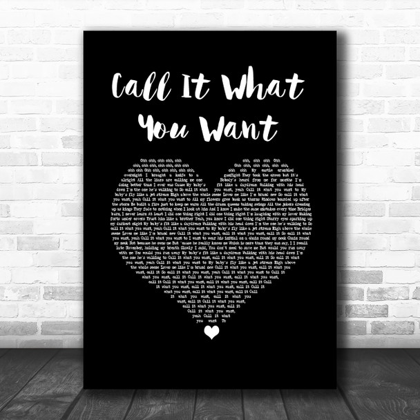 Taylor Swift Call It What You Want Black Heart Song Lyric Wall Art Print