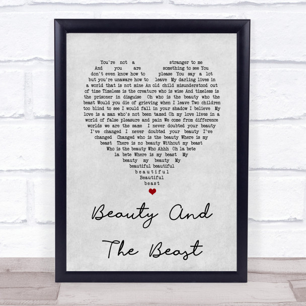 Stevie Nicks Beauty And The Beast Grey Heart Song Lyric Music Wall Art Print