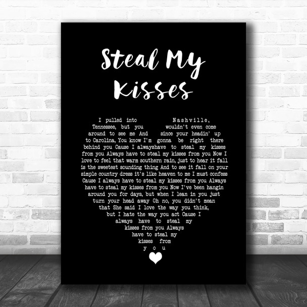 Ben Harper & The Innocent Criminals Steal My Kisses Black Heart Song Lyric Wall Art Print