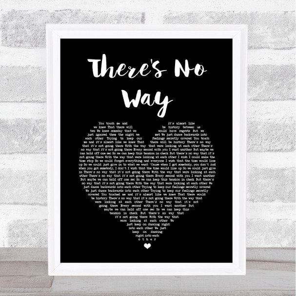 Lauv There's No Way Black Heart Song Lyric Wall Art Print