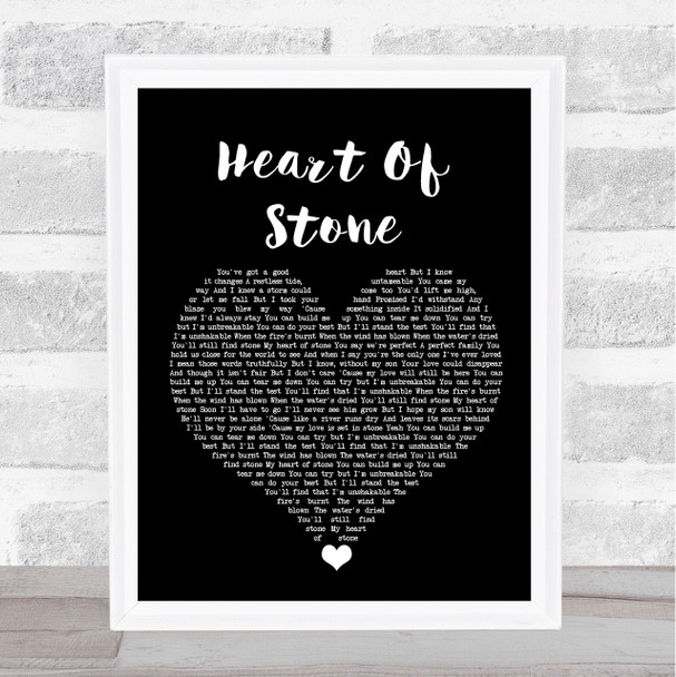 Six The Musical Cast Heart Of Stone Black Heart Song Lyric Wall Art Print