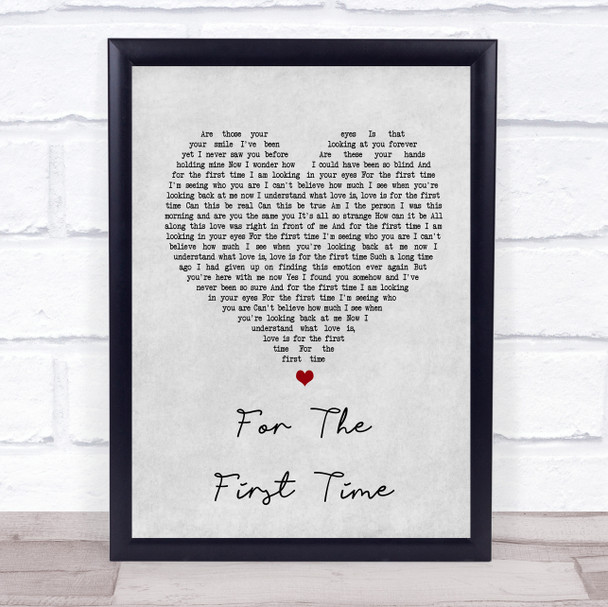 Rod Stewart For The First Time Grey Heart Song Lyric Music Wall Art Print