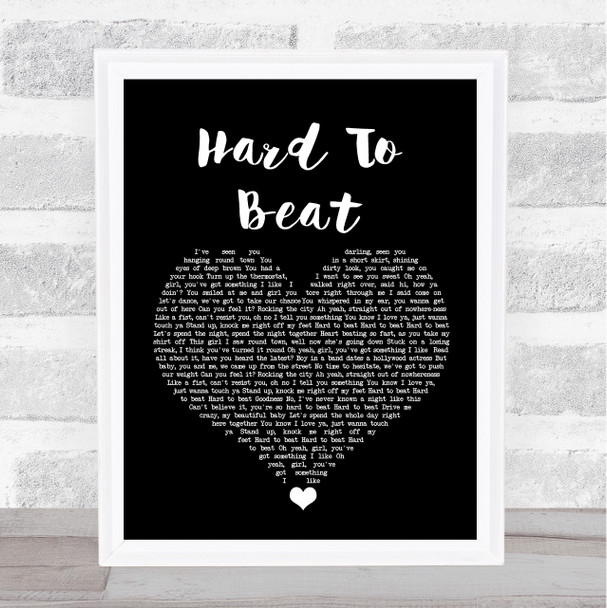 Hard-Fi Hard To Beat Black Heart Song Lyric Wall Art Print