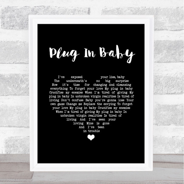 Muse Plug In Baby Black Heart Song Lyric Wall Art Print