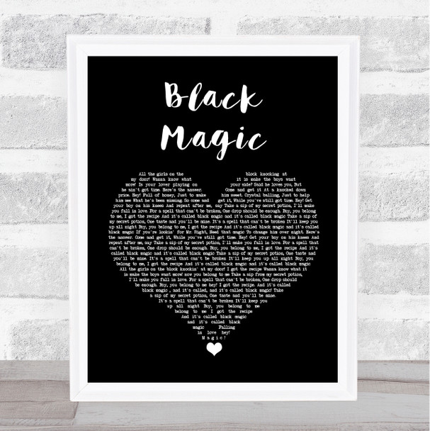 Little Mix Black Magic Black Heart Song Lyric Wall Art Print