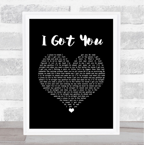 Leona Lewis I Got You Black Heart Song Lyric Wall Art Print