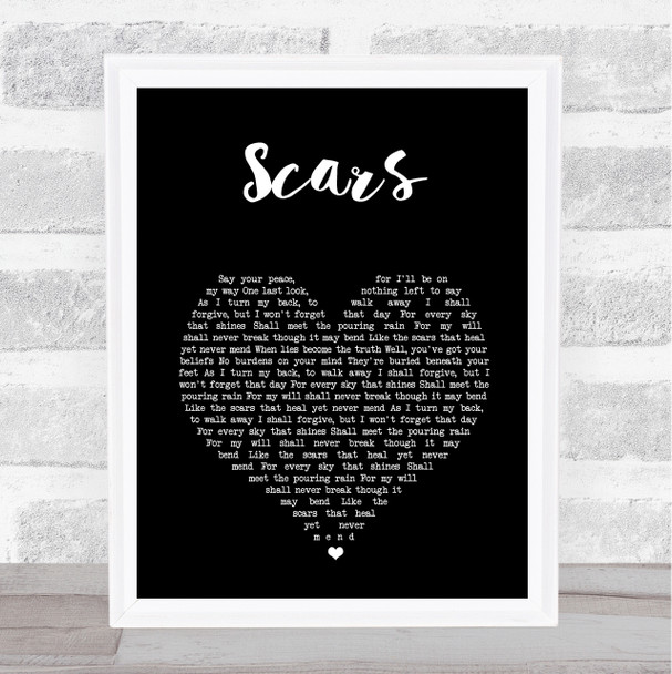 Black Label Society Scars Black Heart Song Lyric Wall Art Print