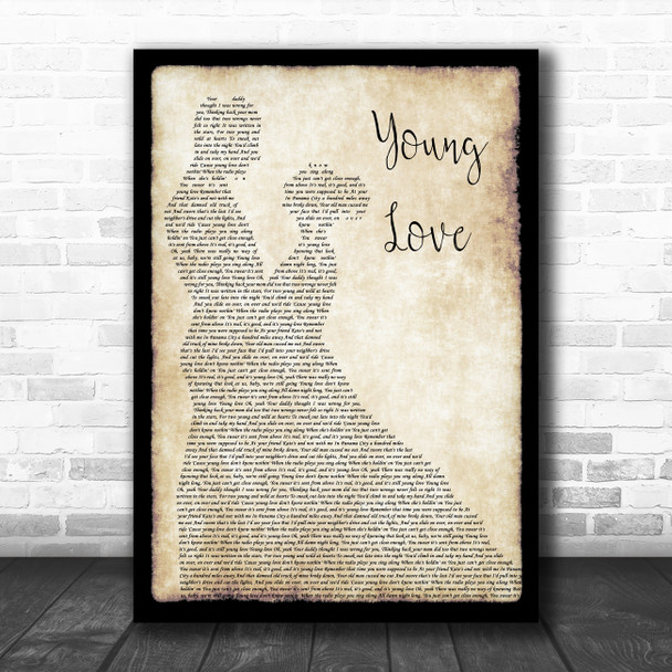 Kip Moore Young Love Man Lady Dancing Song Lyric Wall Art Print