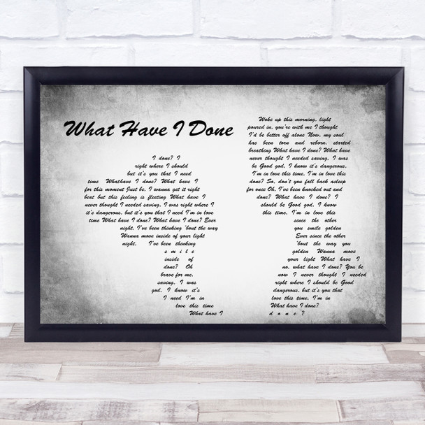 Dermot Kennedy What Have I Done Man Lady Couple Grey Song Lyric Wall Art Print