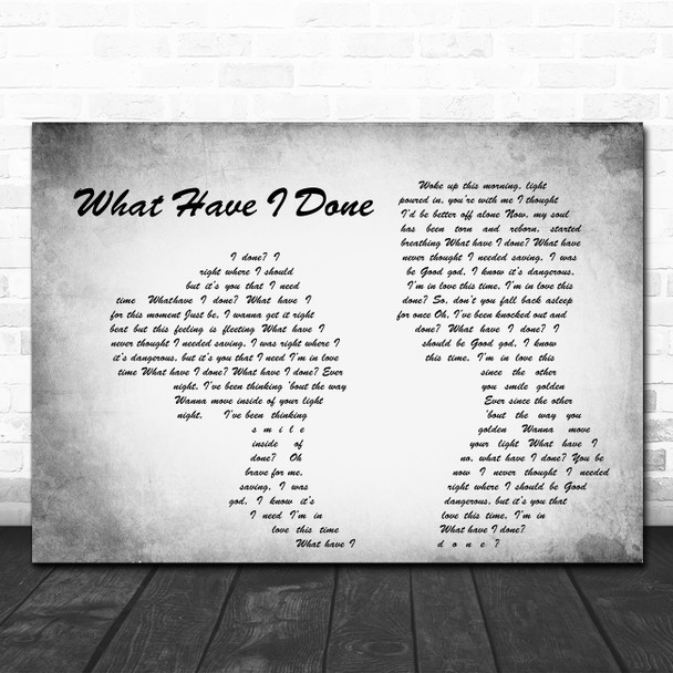 Dermot Kennedy What Have I Done Man Lady Couple Grey Song Lyric Wall Art Print