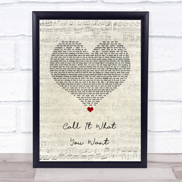 Taylor Swift Call It What You Want Script Heart Song Lyric Wall Art Print