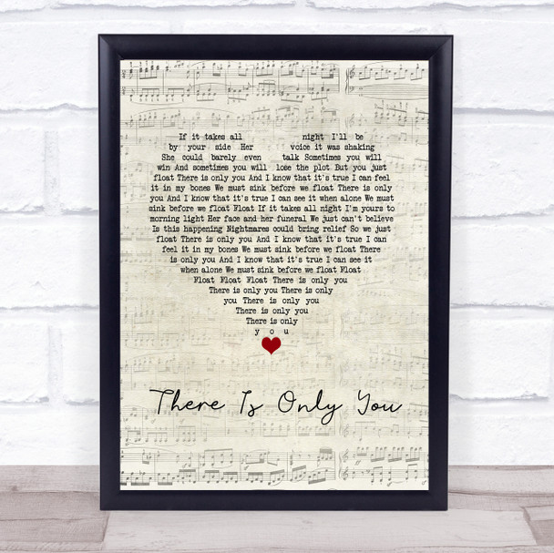 The XCERTS There Is Only You Script Heart Song Lyric Wall Art Print
