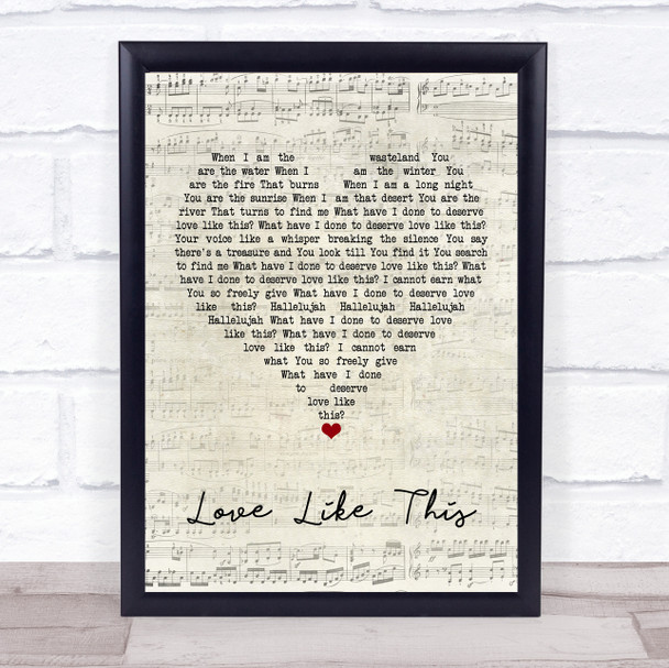 Lauren Daigle Love Like This Script Heart Song Lyric Wall Art Print