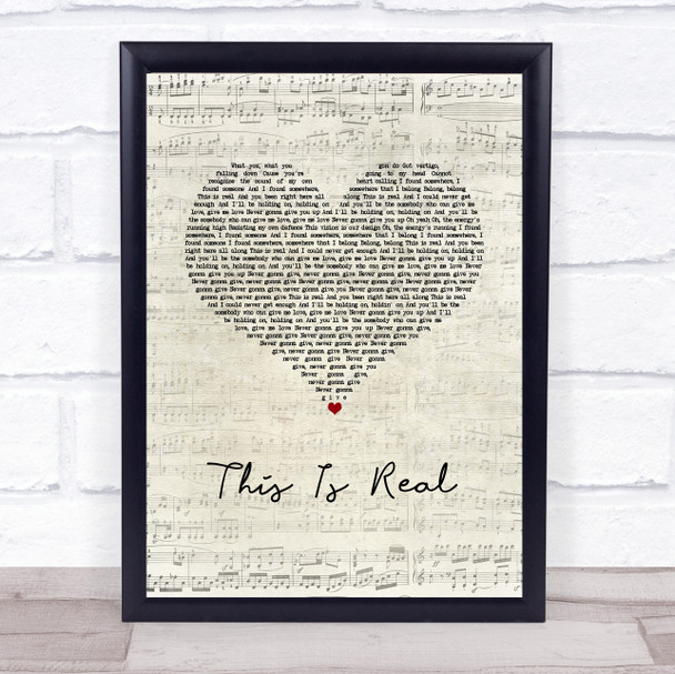 Jax Jones & Ella Henderson This Is Real Script Heart Song Lyric Wall Art Print