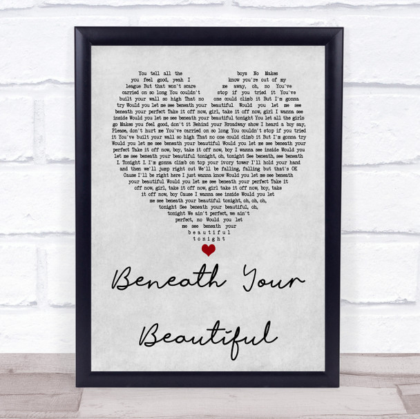 Labrinth Beneath Your Beautiful Grey Heart Song Lyric Music Wall Art Print