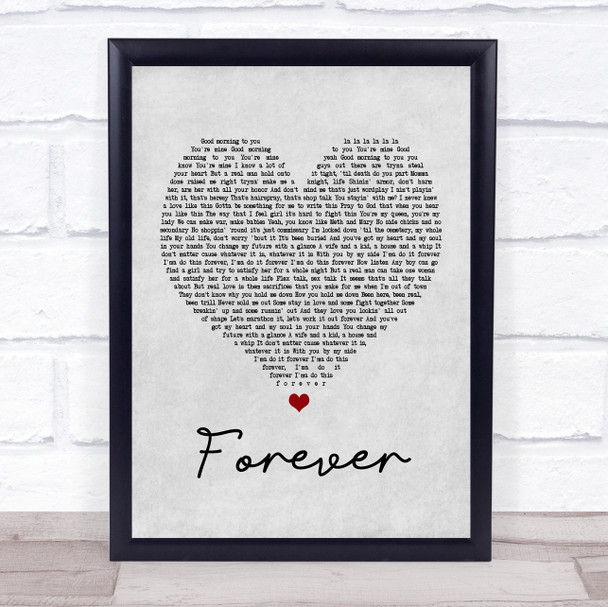 Lecrae Forever Grey Heart Song Lyric Music Wall Art Print