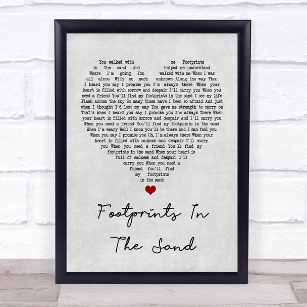 Leona Lewis FootMusic Wall Art Prints In The Sand Grey Heart Song Lyric Music Wall Art Print