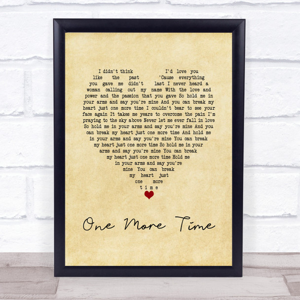 Orchestral Manoeuvres In The Dark One More Time Vintage Heart Song Lyric Wall Art Print