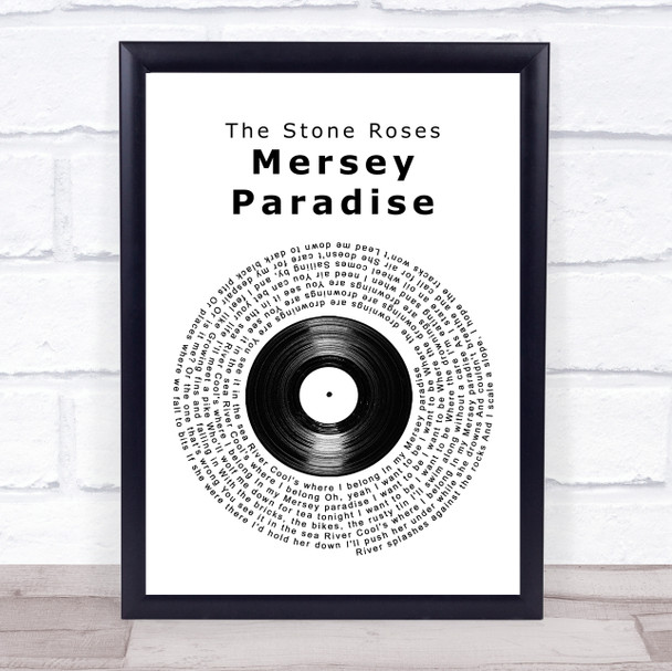 The Stone Roses Mersey Paradise Vinyl Record Song Lyric Wall Art Print