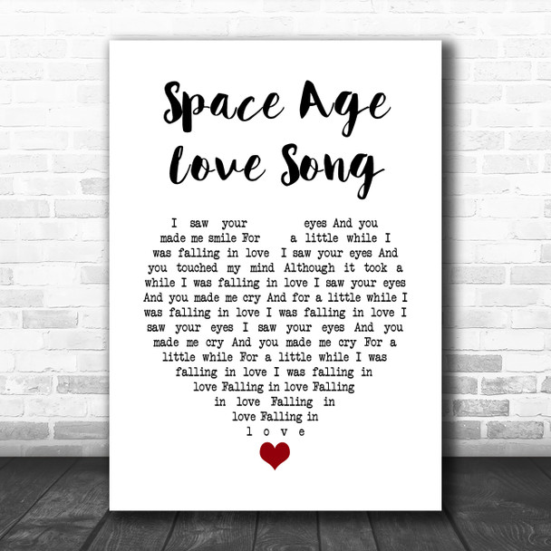 A Flock Of Seagulls Space Age Love Song White Heart Song Lyric Wall Art Print