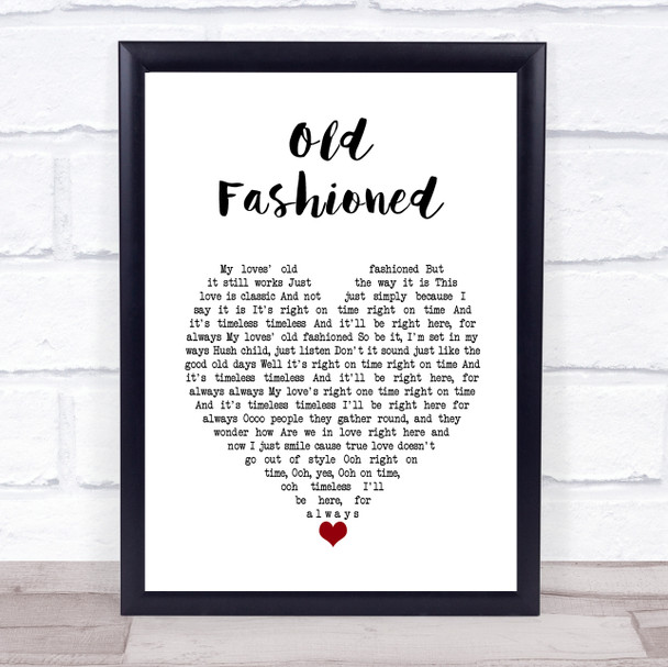 Cee Lo Green Old Fashioned White Heart Song Lyric Wall Art Print