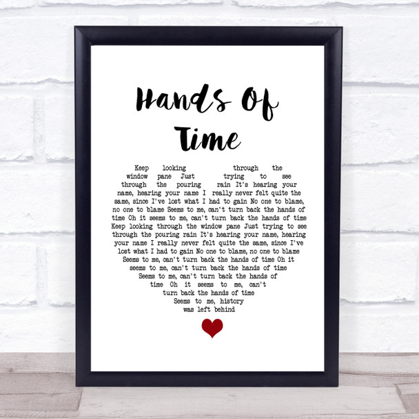 Groove Armada Hands Of Time White Heart Song Lyric Wall Art Print