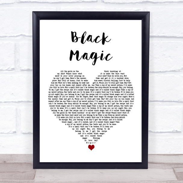 Little Mix Black Magic White Heart Song Lyric Wall Art Print