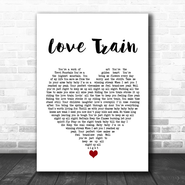 Holly Johnson Love Train White Heart Song Lyric Wall Art Print