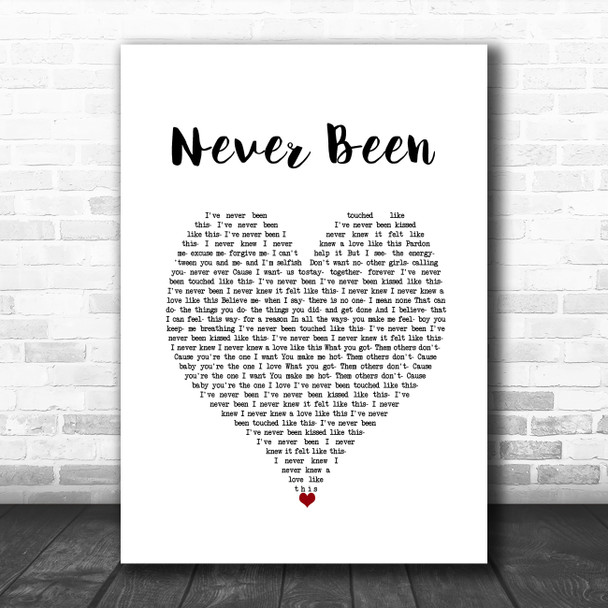 Mary J Blige Never Been White Heart Song Lyric Wall Art Print