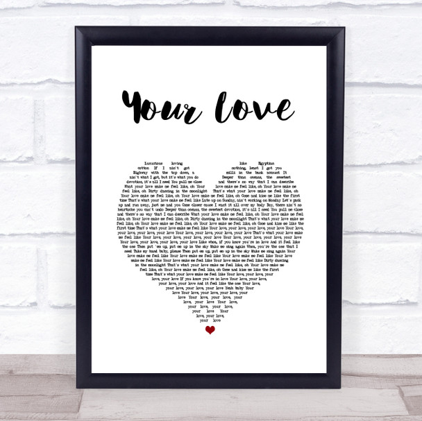 Little Mix Your Love White Heart Song Lyric Wall Art Print