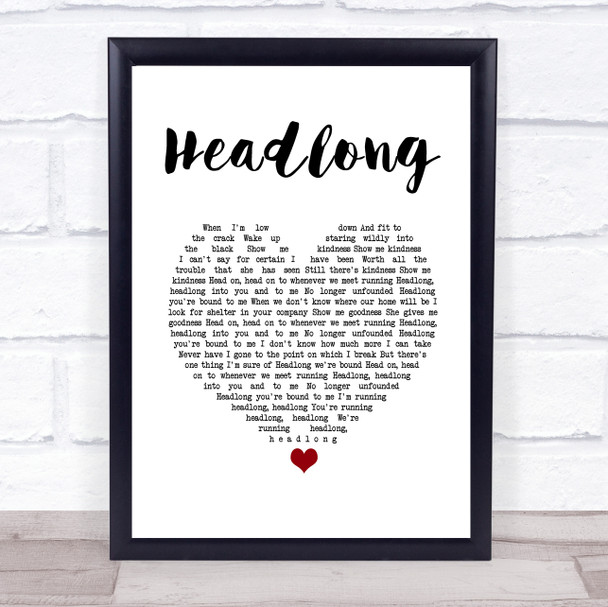 John Smith Headlong White Heart Song Lyric Wall Art Print