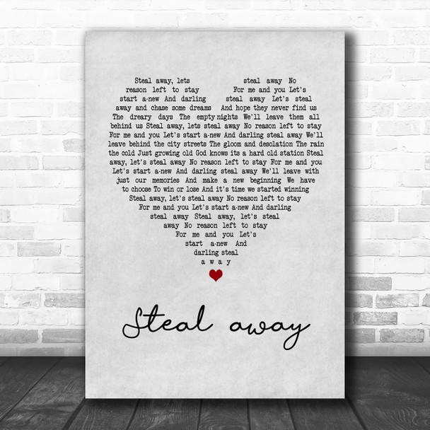 The Fureys Steal away Grey Heart Song Lyric Music Wall Art Print