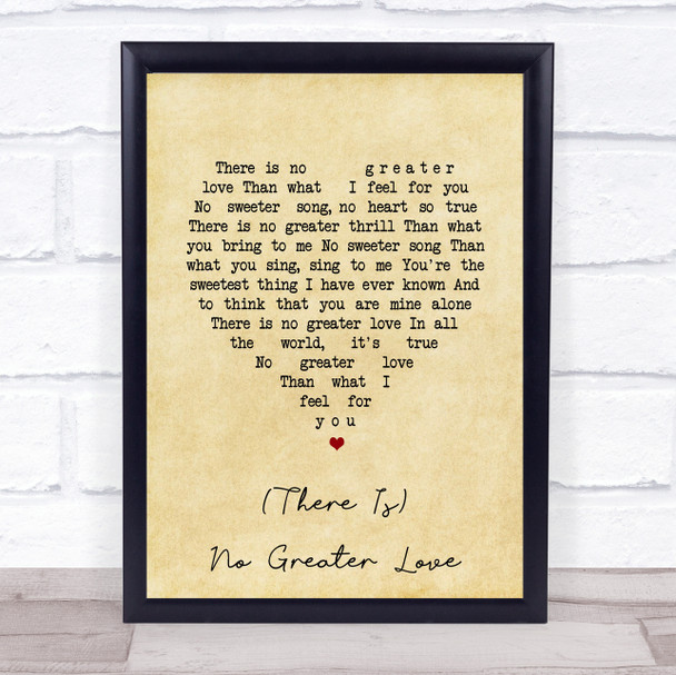 Amy Winehouse (There Is) No Greater Love Vintage Heart Song Lyric Print