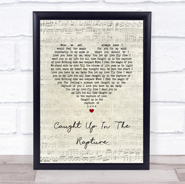 Anita Baker Caught Up In The Rapture Script Heart Song Lyric Print