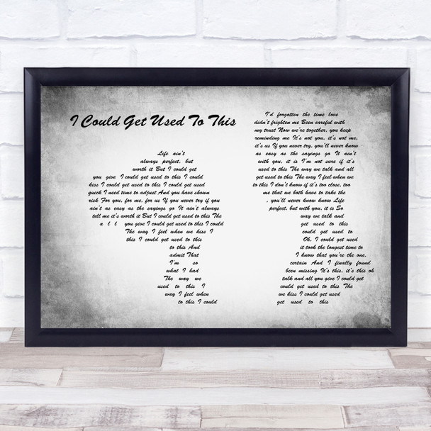 Becky Hill I Could Get Used To This Man Lady Couple Grey Song Lyric Print