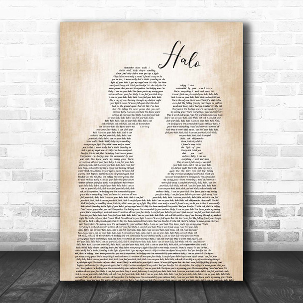 Beyonce Halo Man Lady Bride Groom Wedding Song Lyric Print