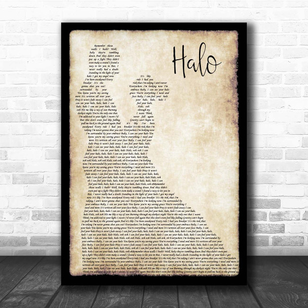 Beyonce Halo Man Lady Dancing Song Lyric Print