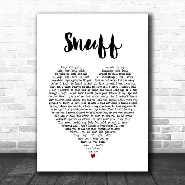 Slipknot Snuff Heart Song Lyric Music Wall Art Print