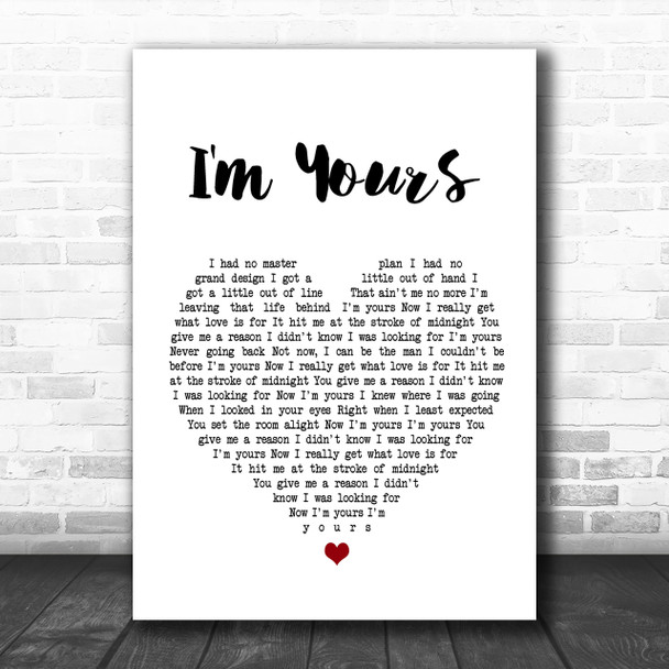 Jack Savoretti I'm Yours Heart Song Lyric Music Wall Art Print Jack Savoretti I'm Yours Heart Song Lyric Music Wall Art Print
