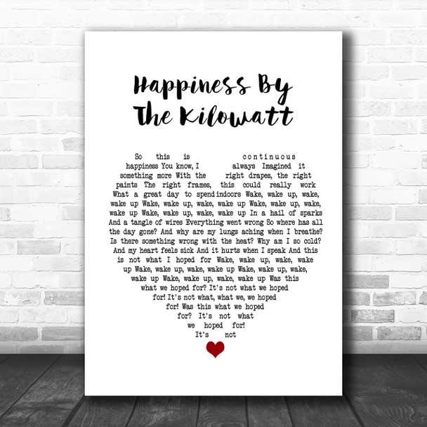 Alexisonfire Happiness By The Kilowatt Heart Song Lyric Music Wall Art Print