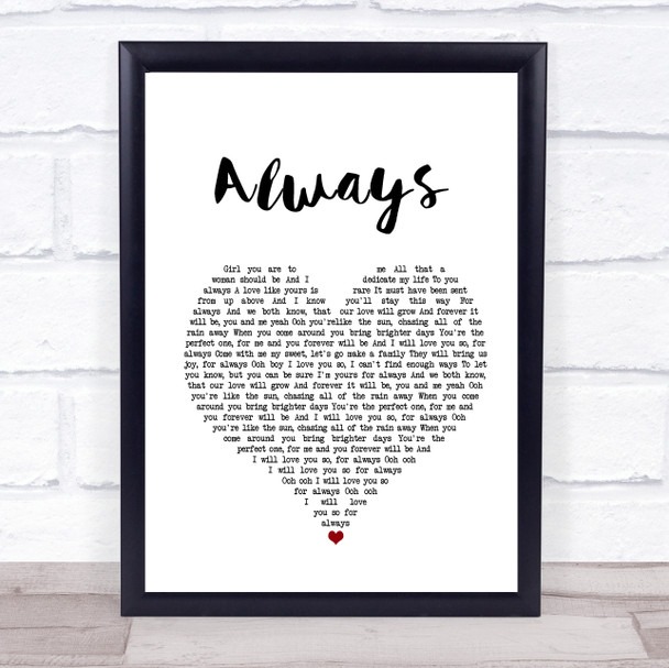 Atlantic Starr Always Heart Song Lyric Music Wall Art Print