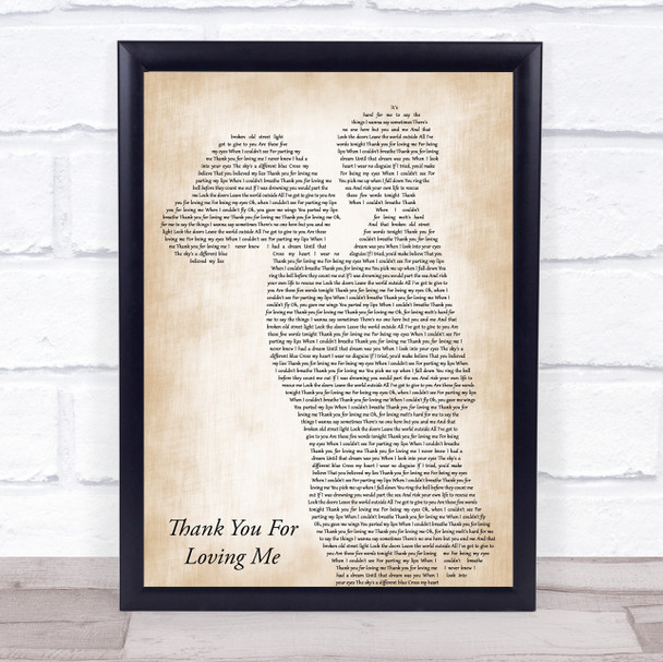 Bon Jovi Thank You For Loving Me Mother & Child Song Lyric Print