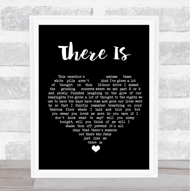 Boxcar Racer There Is Black Heart Song Lyric Print