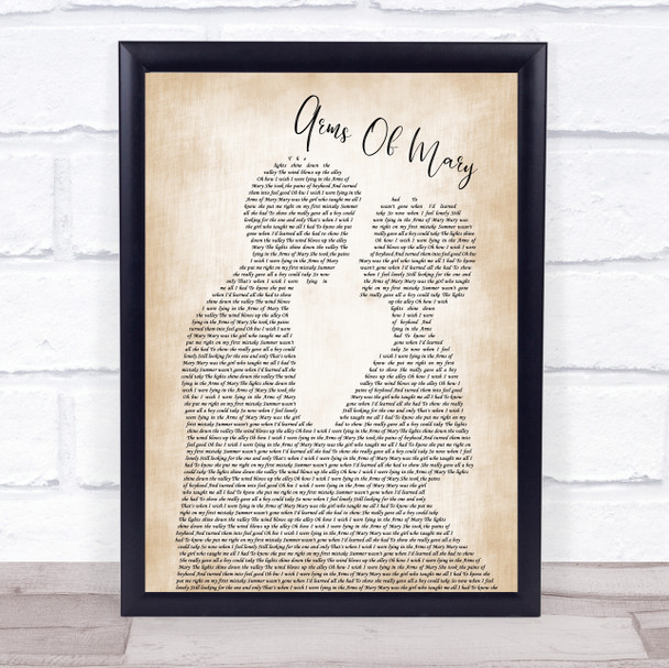 Boyzone Arms Of Mary Man Lady Bride Groom Wedding Song Lyric Print